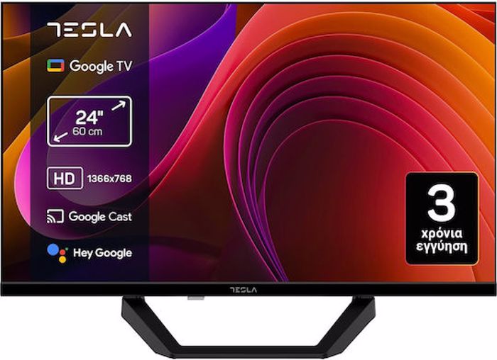 TV Tesla 24E655BHS 24'' Smart HD Google TV