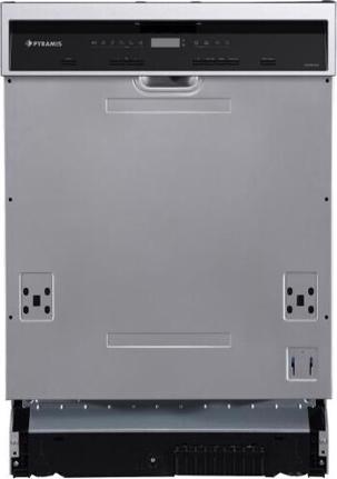 Πλυντήριο Πιάτων Pyramis PDWBE 60SI Inox/Μαύρο 60 cm E