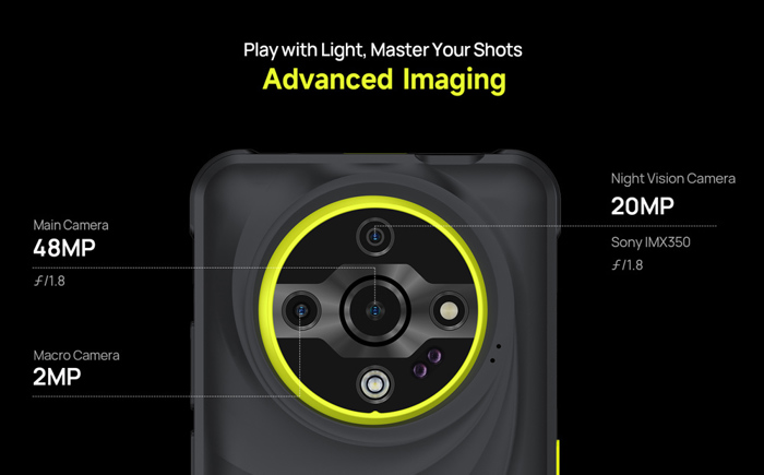 ULEFONE smartphone Armor X31, 6.56", 6/128GB, 6050mAh, IP68/IP69K, mavro