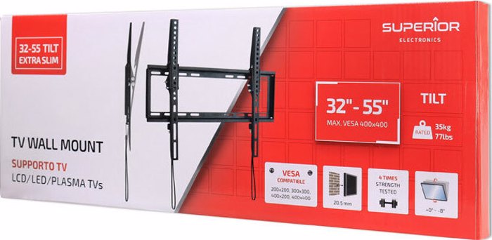 Superior 32-55 Fixed Extra Slim Basi Tileorasis Toixou eos 55" kai 35kg