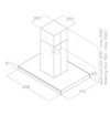Aporrofitiras Nisida Elica Adele IS BLIX/A/90X60 Mavro-Inox 90 cm A