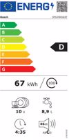 Bosch SPI2HKS02E Entoixizomeno Pluntirio Piaton me Wi-Fi ga 10 Serbitsia P44.8xY81.5ek.
