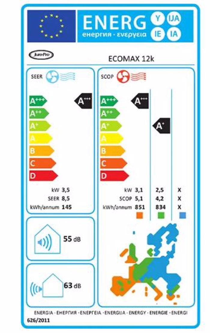 Juro-Pro Ecomax 12K Klimatistiko Inverter 12000 BTU A+++/A+++ me Wi-Fi