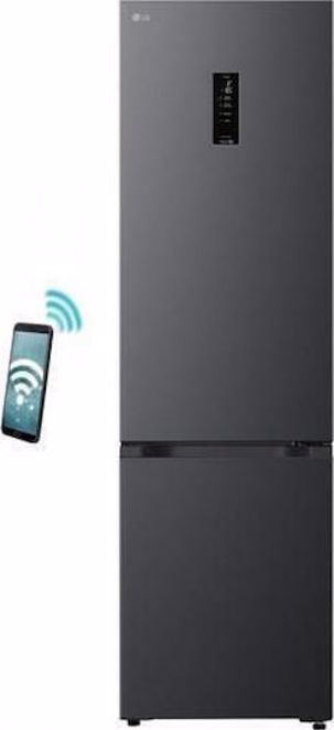 LG Ψυγειοκαταψύκτης 375lt Total NoFrost Υ203xΠ59.7xΒ67.4εκ. Μαύρος GBBSJ21DEP