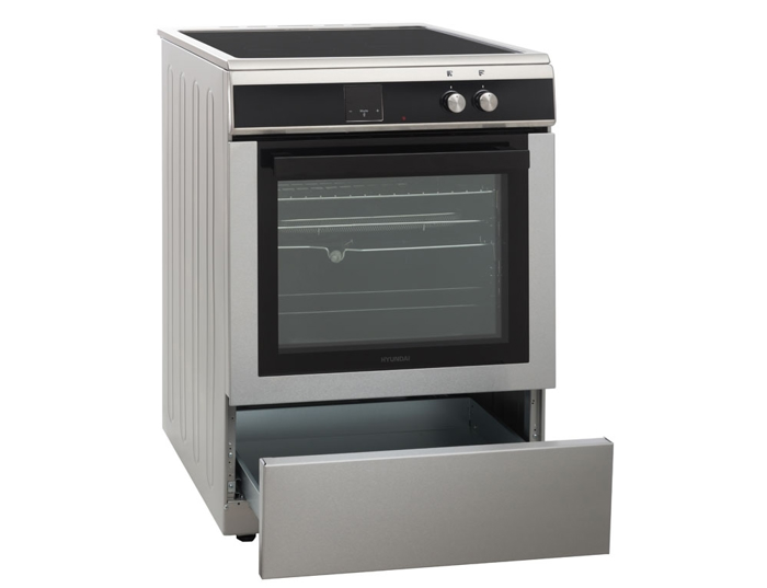 Hyundai HCIN23-7261I/XT me poluleitourgko fourno, epaggkes esties, xoritikotita fournou 69L, 9 leitourges psisimatos, mixanismo soublas. klasi A