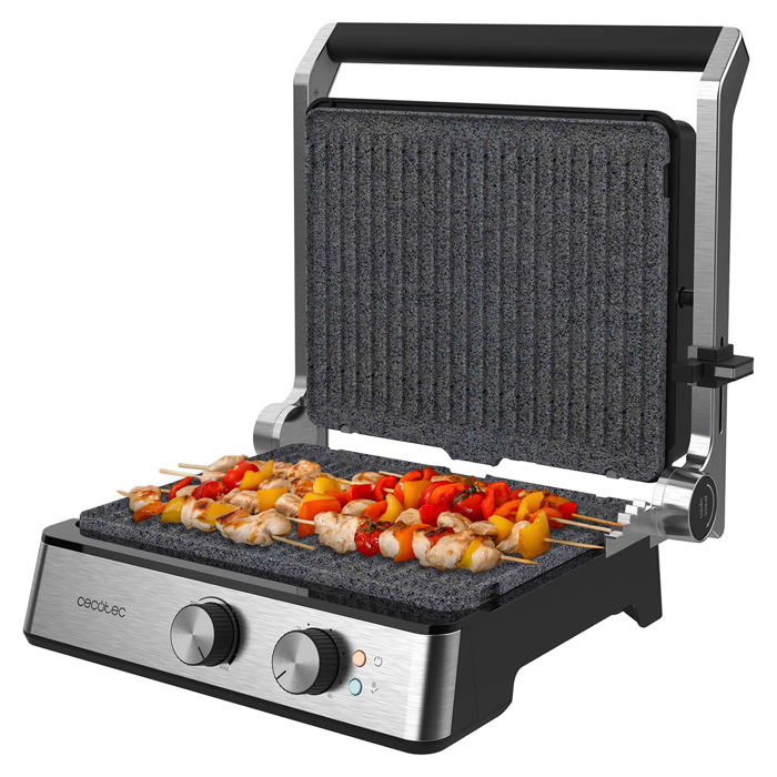 Cecotec 02968 Rock’nGrill Blaze Tostiera Ggriliera me Apospomenes Keramikes Plakes 2400W