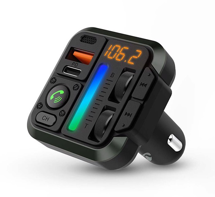 Nedis CATR2024BK FM Transmitter Aftokinitou me me Bluetooth