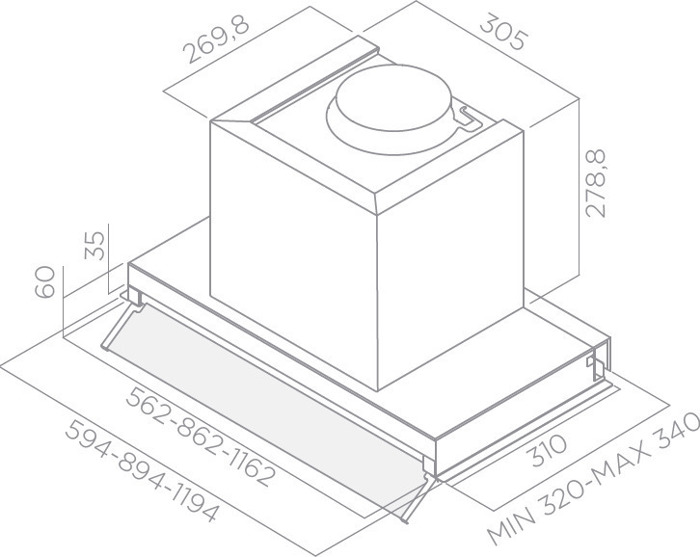 Elica BOX IN PLUS IXGL 90 PRF0097796A (Mixanismos Aporrofisis 90cm)