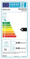 Davoline DAE 600 WH (Kouzina me Emage Esties 72lt)