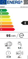 Indesit DIO 3C24 AC E  (Pliros Entoixizomeno Pluntirio Piaton 60cm)
