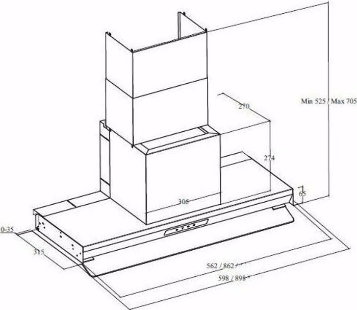 Davoline Inside Plus Drop Control 90 BL Mixanismos Aporrofisis 60cm