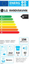 LG RH90V9AVHN Stegotirio Rouxon A+++ 9kg)