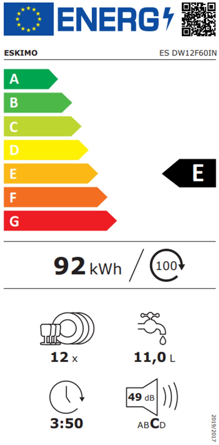 Eskimo ES DW12F60IN Elefthero Pluntirio Piaton 60cm - 4 ETI EGuISI