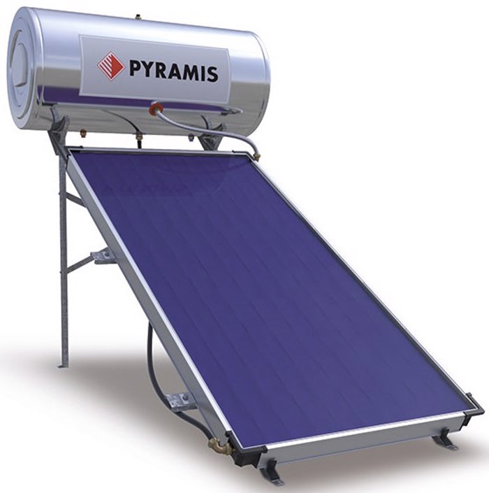Pyramis 026001105 160lt/2m² Triplis Energias (Iliakos Thermosifonas Glass me Epilektiko Sullekti)