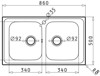 Pyramis Athena Extra 2B 107163401 (Ένθετος Νεροχύτης Inox Σαγρέ Μ86xΠ50cm) Pyramis Athena Extra 2B 107163401 (Enthetos Neroxutis Inox Sage M86xP50cm)