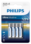 PHILIPS LR03E4B/10 Ultra (Alkalikes Bataries upsilis Apodosis AAA 4tmx)